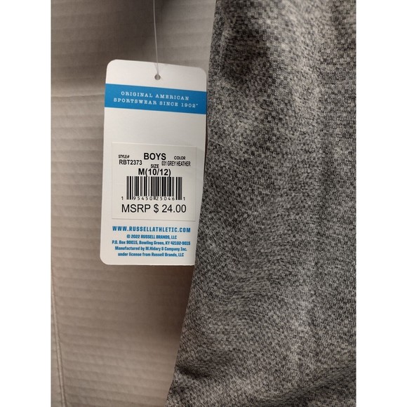 Russell Athletic Boys Short Sleeve Logo Classic Shirt  Size M 10/12, set of 2 - Picture 5 of 9